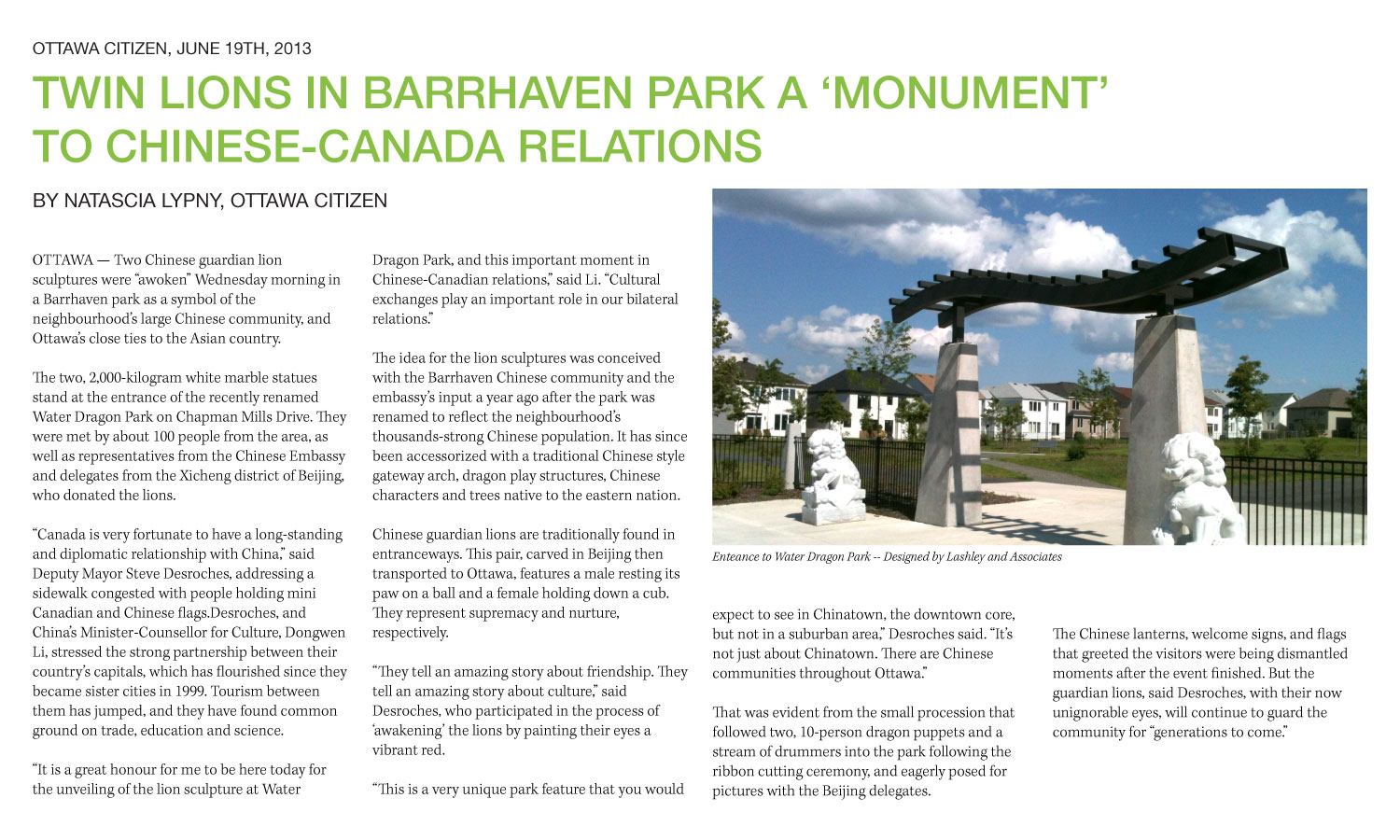 Image result for ware dragon park Barrhaven Ottawa